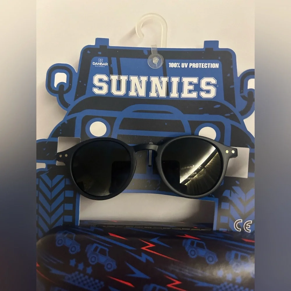 New Danbar Global Sunglasses Blue w/ Case 100% UV Prot Cool Things Inc Sunnies
